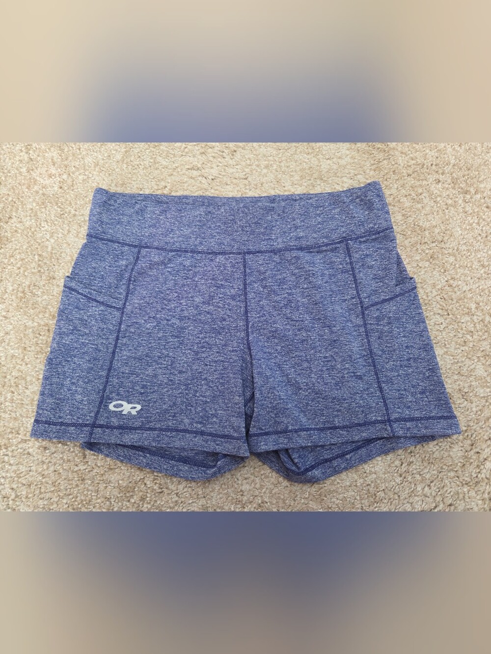Outdoor Research Womens Blue Heather Active Shorts